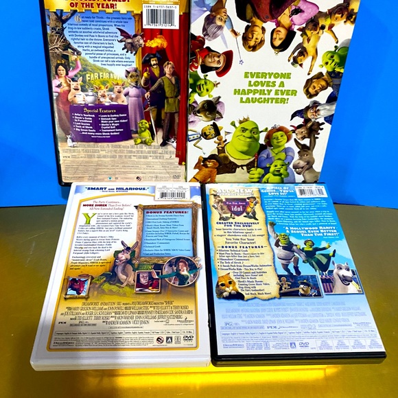 SHREK DVD BUNDLE SHREK 1, SHREK 2 & SHREK THE THIRD DREAMWORKS VINTAGE - Picture 6 of 12